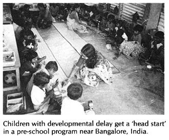 Children with developmental delay get a 'head start' in a pre-school program.