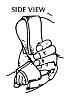 Knee bent (side view)