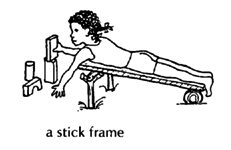 A stick frame.