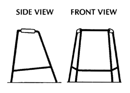 Simple walker's side & front view