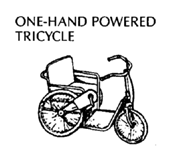 One-hand powered tricycle (Asia-Pacific)