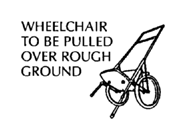 Wheelchair to be pulled over rough ground.