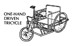 One-hand driven tricycle