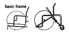 Basic frame of wheelchair.