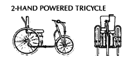 2-hand powered tricycle.