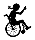 A person sits in wheelchair.