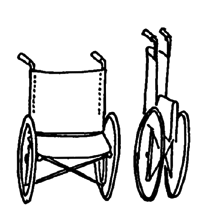 A typical folding chair.