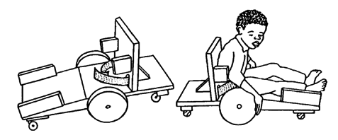 Design for an adapted caster cart.