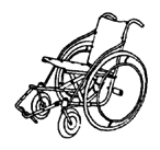 Metal tube folding wheelchair