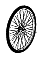 Standard 20" X 1 3/4" bicycle wheels and axles.