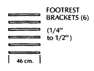 Wheelchair's footrest brackets (6)