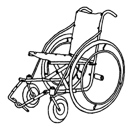 Whirlwind steel tube wheelchair.