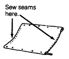 Sew seams.