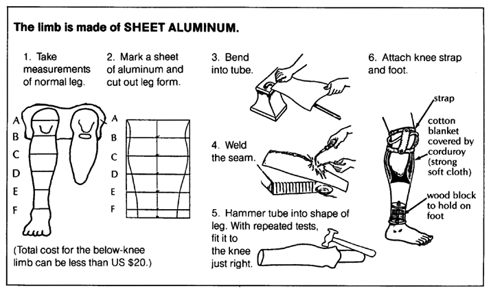 The limb is made of SHEET ALUMINUM.