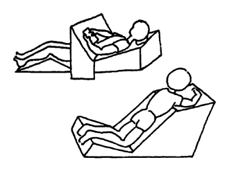 Positioning the client with central nervous system deficits.