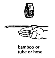 Bamboo or tube or hose.