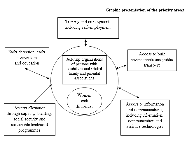 Graphic presentation of the priority areas