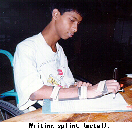 Writing splint (metal).