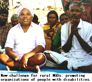 New challenge for rural NGOs: promoting organizations of people with disabilities.