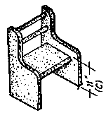 Height from the seat to the floor(c).