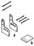 We need two sideboards, one sitting board, two tubes for the backrest and three tubes under the seat.