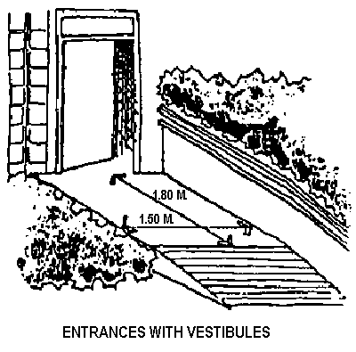 Entrances with vestibules