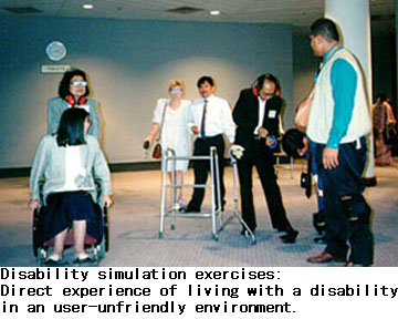 Disability simulation exercises: Direct experience of living with a disability in an user-unfriendly environment.