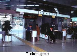 Ticket gate.
