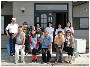 Volunteers and the office staff at Kibou-ga-oka group home