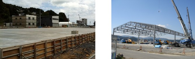 Construction of a temporary fish market