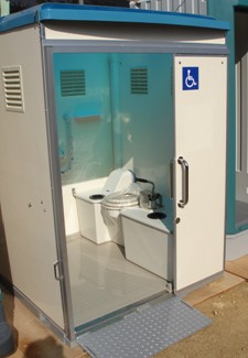 A temporary toilet unit