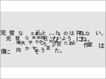 ぐちゃぐちゃに見える文字