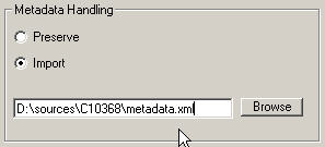 image of the meta data handling area