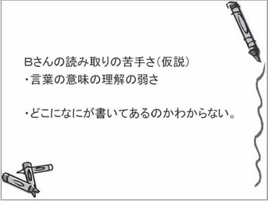 Bさんの読み取りの苦手さ（仮説）