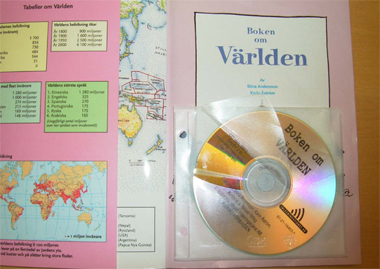 スウェーデンのDAISYつきの地理の教科書