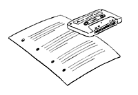 分りやすく工夫した資料とその録音テープの絵