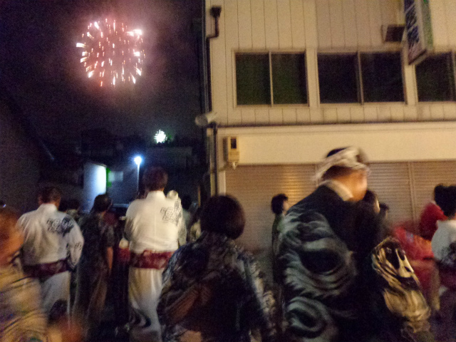 郡上八幡の踊りと花火