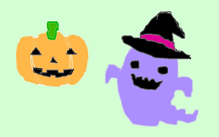 真理さんのハロウィーンのイラスト