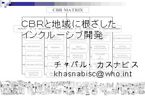 「CBRと地域に根ざしたインクルーシブ開発」