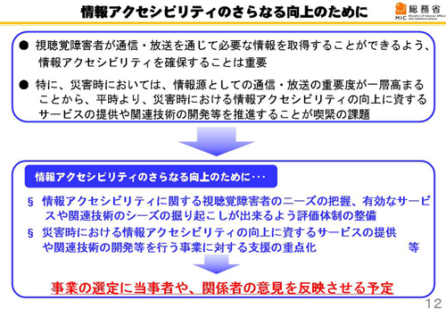 情報アクセシビリティのさらなる向上のために