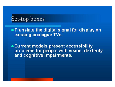 Set-top boxes