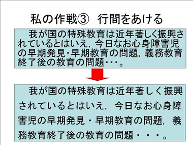 行間をあけると読みやすくなる