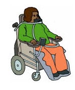 絵：車椅子の人