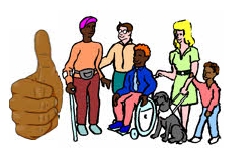 イメージ：政府が障害のある人の生活をよくするのに役立つアイディア