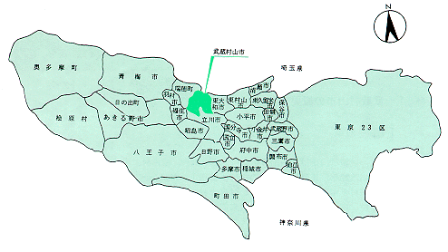 武蔵野市位置図