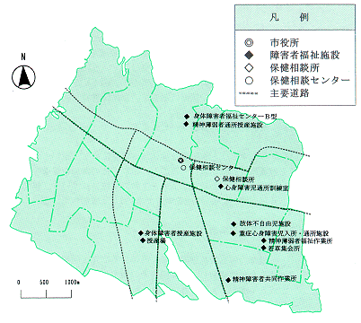 障害者福祉施設等分布図