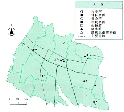 社会教育施設分布図