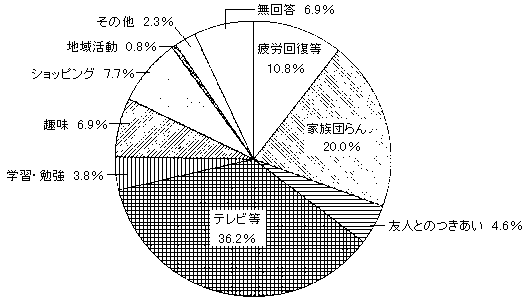 問１０　自由時間の過ごし方　の回答グラフ