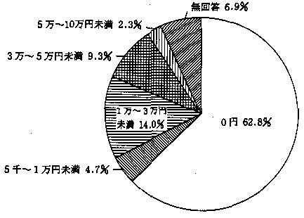 問１９　介助者に対する費用　の回答グラフ