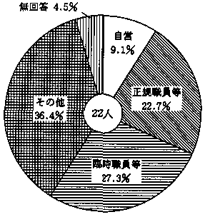 問３０　勤務形態　の回答グラフ